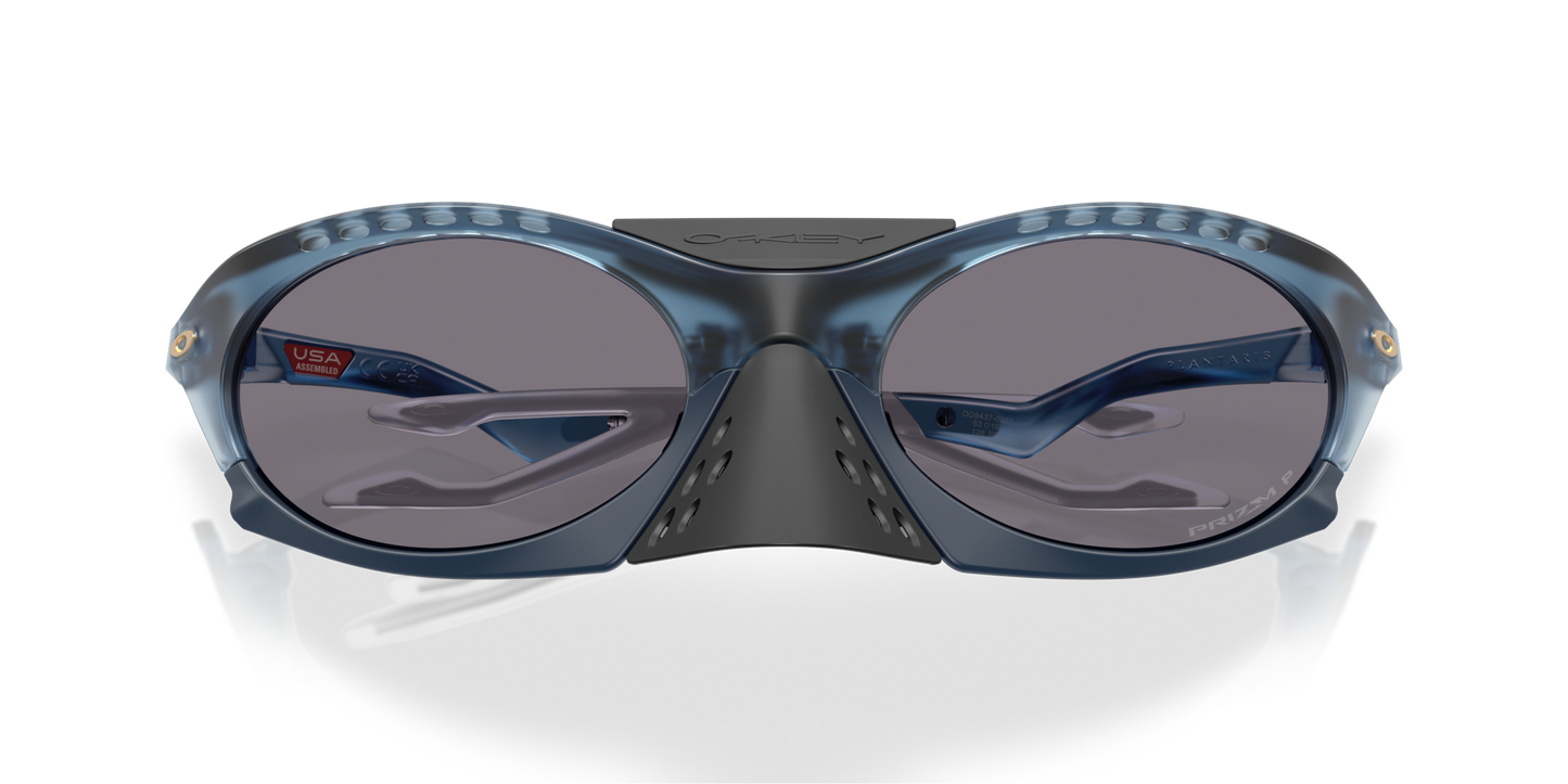 Oakley Sunglass Plantaris Polaris Collection prizm grey polarized Lenses,  matte transparent abyss Frame