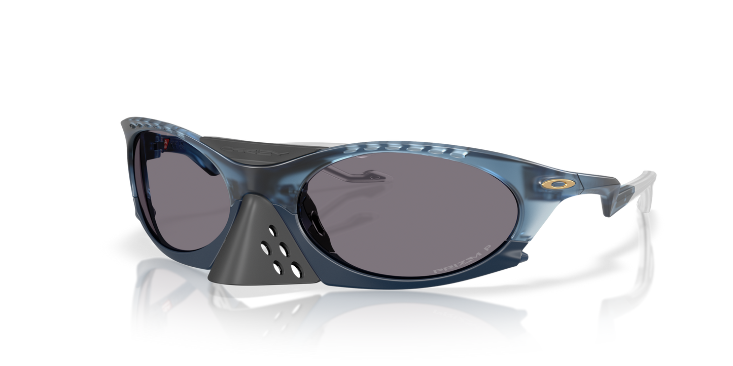 Oakley Sunglass Plantaris Polaris Collection prizm grey polarized Lenses,  matte transparent abyss Frame