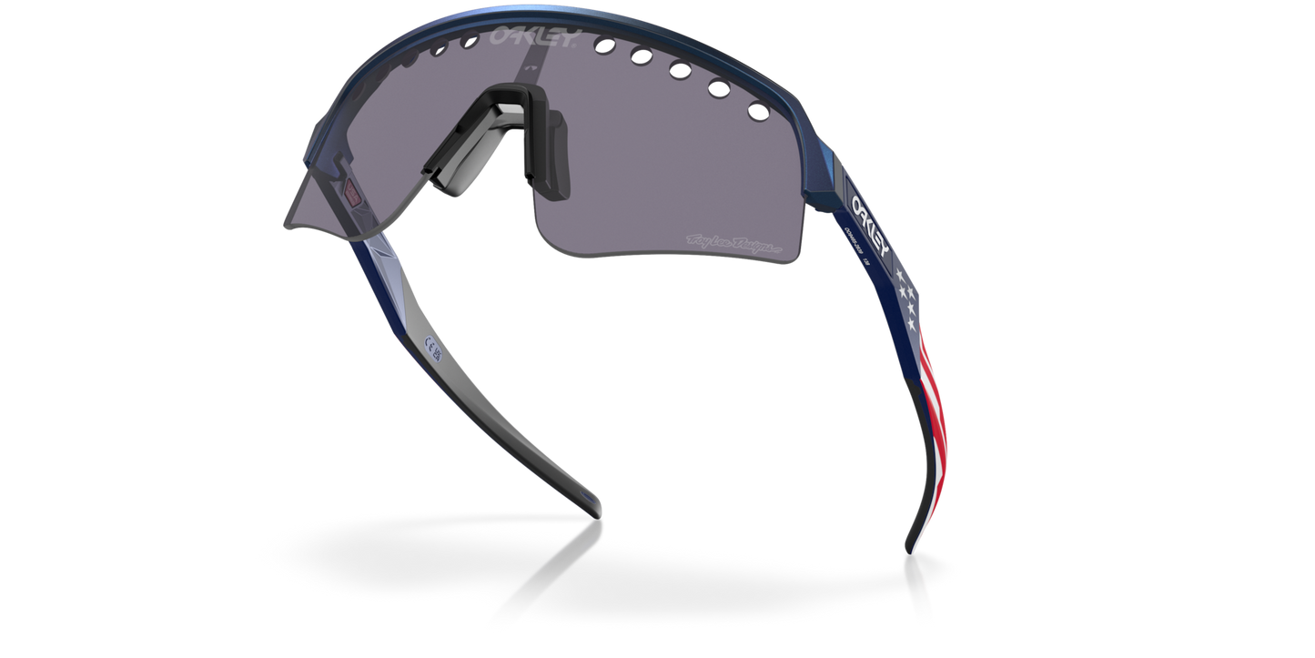 Oakley Sunglass Sutro Lite Sweep Troy Lee Designs Series prizm grey Lenses,  troy lee designs blue colorshift Frame