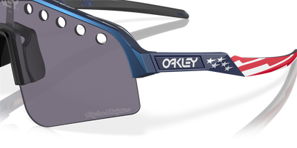 Oakley Sunglass Sutro Lite Sweep Troy Lee Designs Series prizm grey Lenses,  troy lee designs blue colorshift Frame