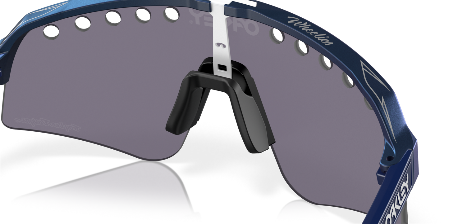 Oakley Sunglass Sutro Lite Sweep Troy Lee Designs Series prizm grey Lenses,  troy lee designs blue colorshift Frame