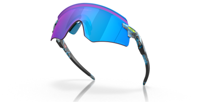 Oakley Sunglass Encoder Sanctuary Collection prizm sapphire Lenses with sanctuary swirl Frame