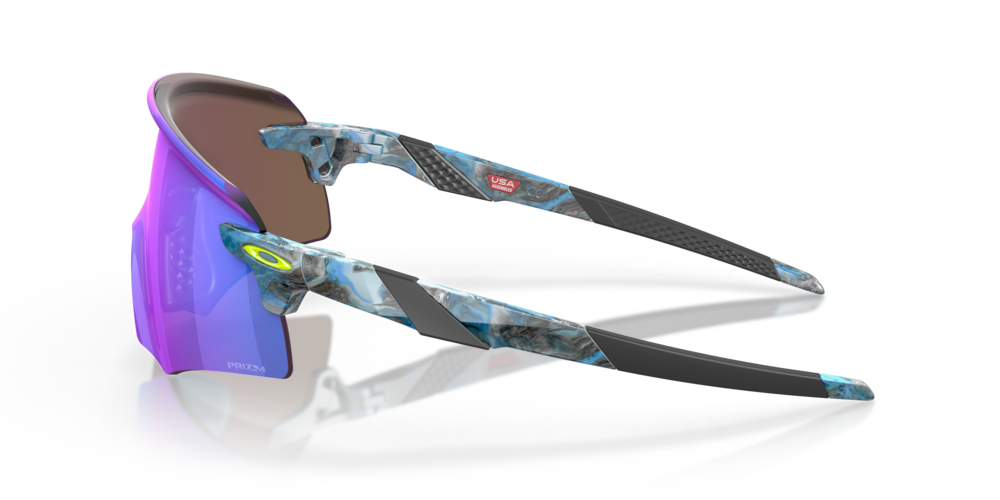 Oakley Sunglass Encoder Sanctuary Collection prizm sapphire Lenses with sanctuary swirl Frame