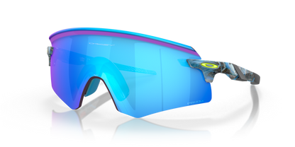 Oakley Sunglass Encoder Sanctuary Collection prizm sapphire Lenses with sanctuary swirl Frame