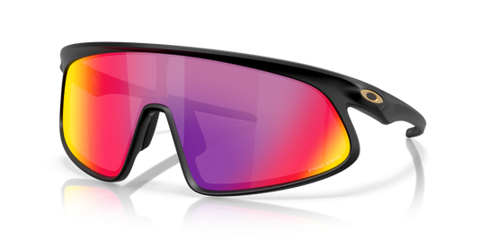 Oakey RSLV Sunglass with matte black Frame and prizm road Lens