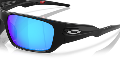 Oakley Sunglass Masseter prizm sapphire polarized Lenses with polished black Frame
