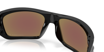 Oakley Sunglass Masseter prizm sapphire polarized Lenses with polished black Frame