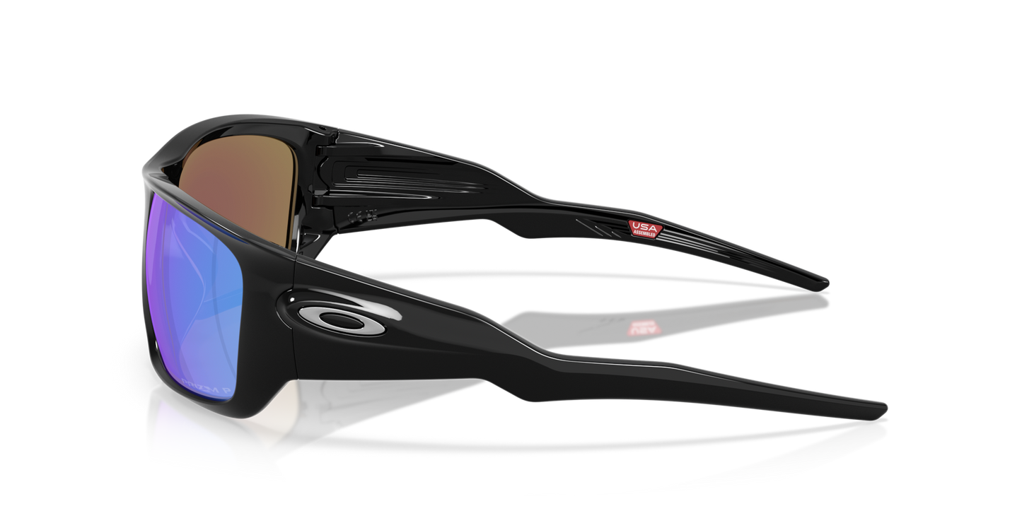 Oakley Sunglass Masseter prizm sapphire polarized Lenses with polished black Frame