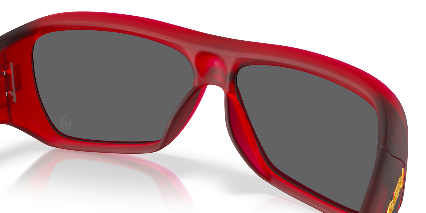 Oakley Sunglass Chaminade Patrick Mahomes II Collection prizm black Lenses With matte transparent red Frame