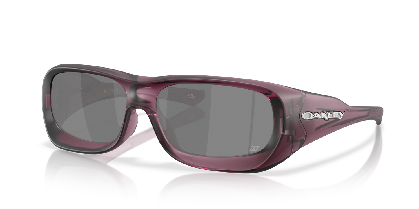 Oakley Sunglass Justin Jefferson Signature Series De Soto prizm black Lenses With matte transparent indigo Frame