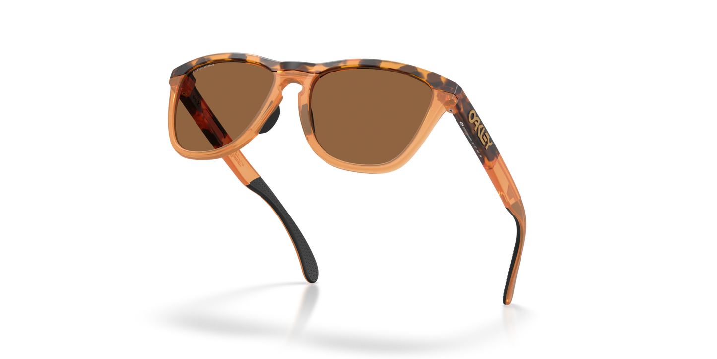 oakley Sunglass Frogskins prizm bronze Lenses With matte tortoise transparent ginger Frame