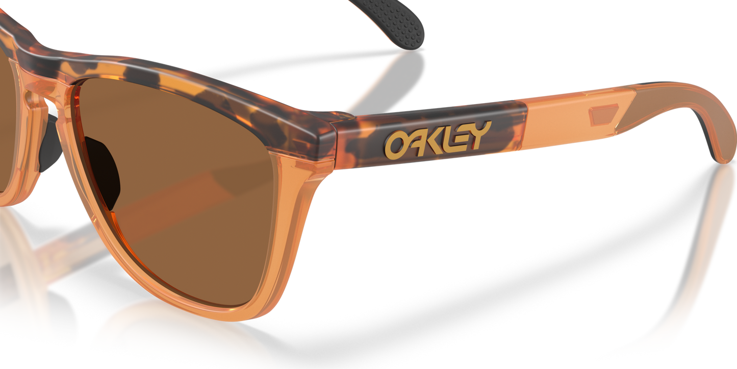 oakley Sunglass Frogskins prizm bronze Lenses With matte tortoise transparent ginger Frame