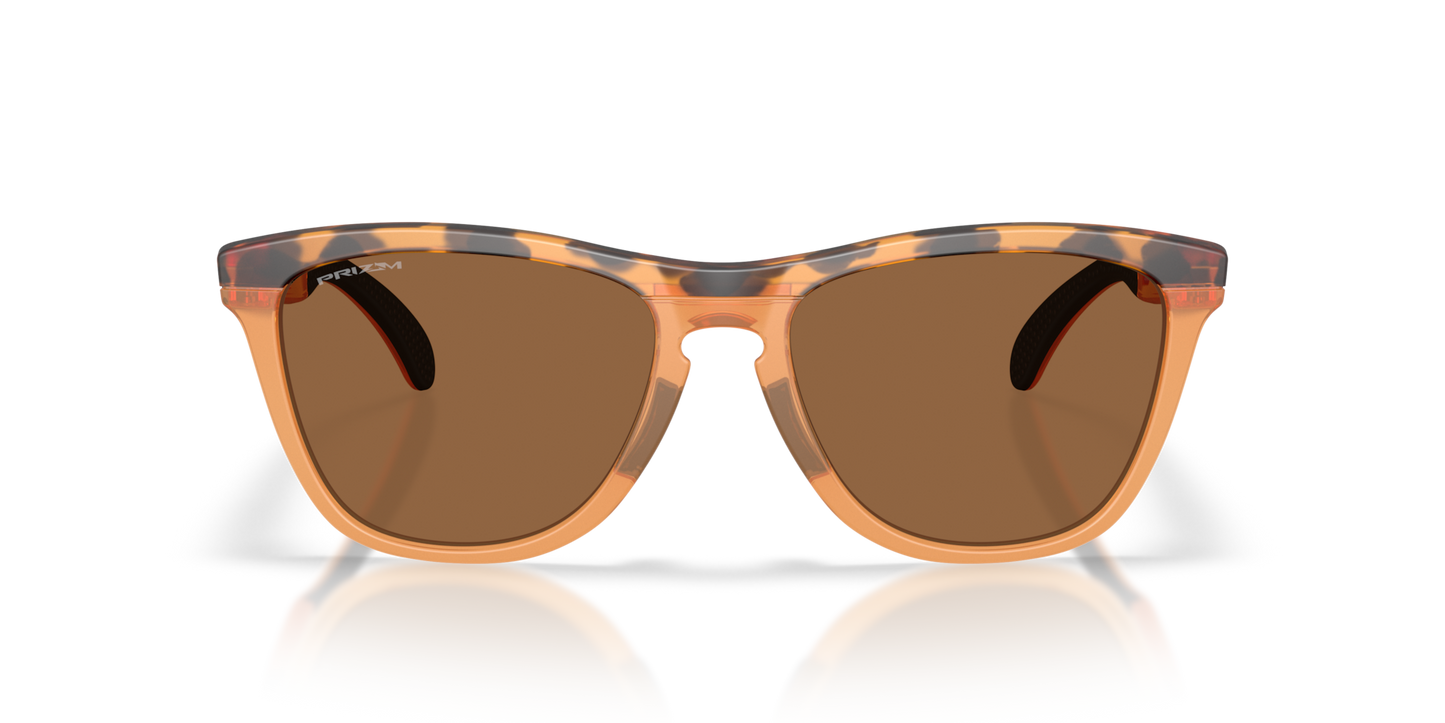 oakley Sunglass Frogskins prizm bronze Lenses With matte tortoise transparent ginger Frame