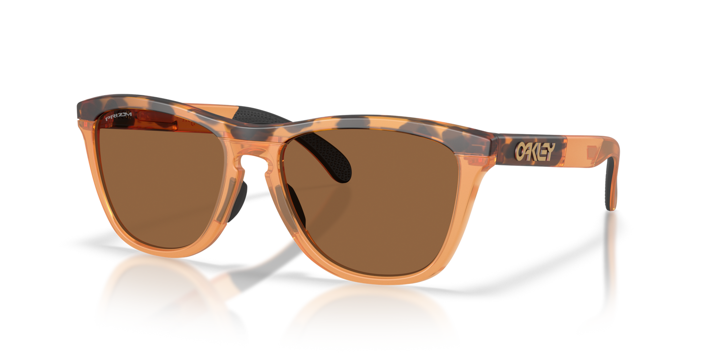 oakley Sunglass Frogskins prizm bronze Lenses With matte tortoise transparent ginger Frame