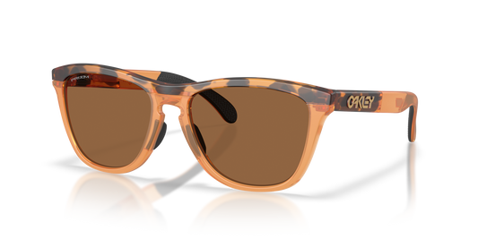 oakley Sunglass Frogskins prizm bronze Lenses With matte tortoise transparent ginger Frame