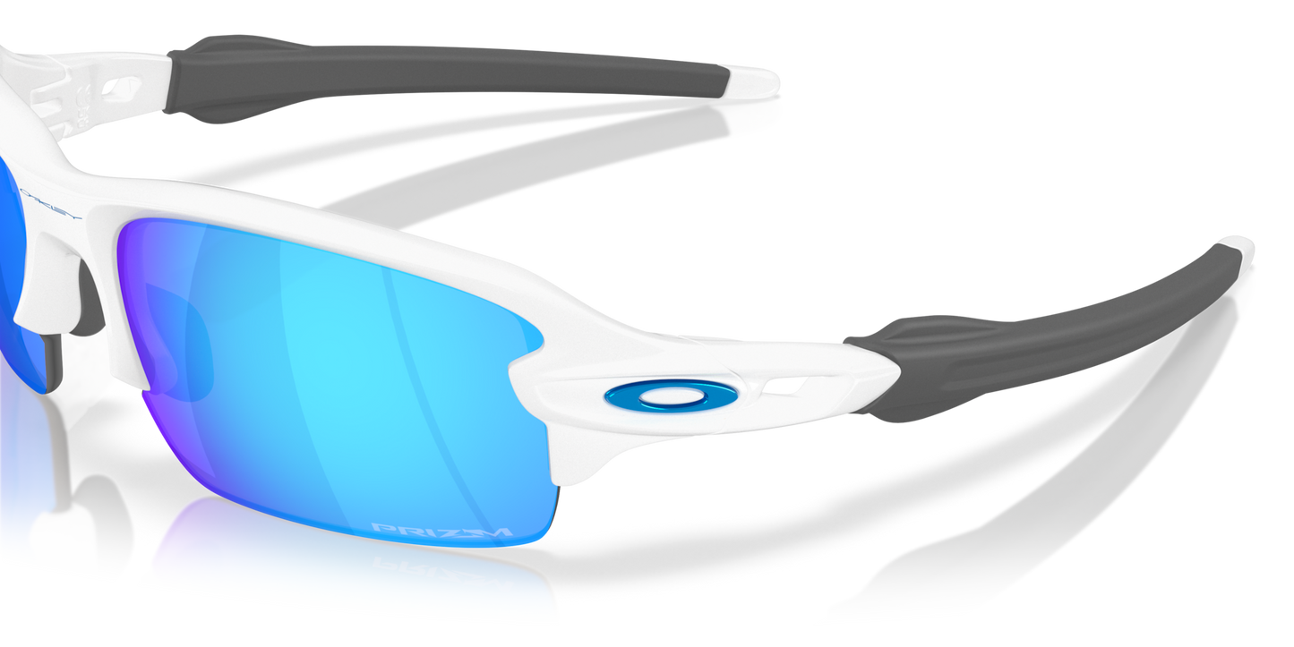Oakley Sunglass Flak® 2.0 S prizm sapphire Lenses With polished white Frame