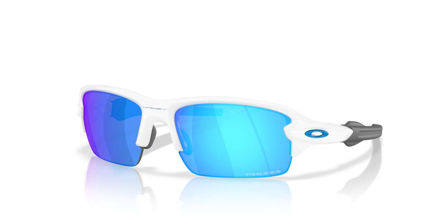 Oakley Sunglass Flak® 2.0 S prizm sapphire Lenses With polished white Frame