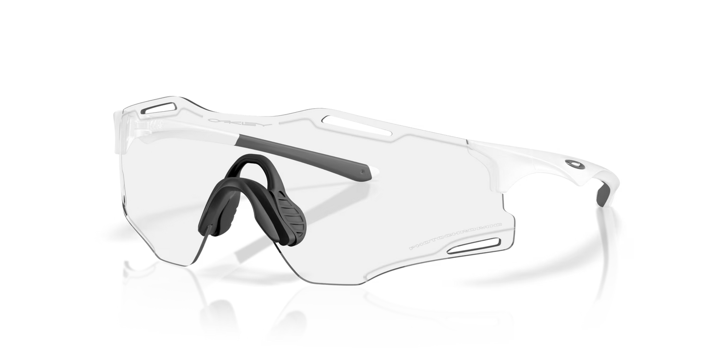 Oakley Cyber Zero clear to black iridium photochromic Lenses, matte white Frame