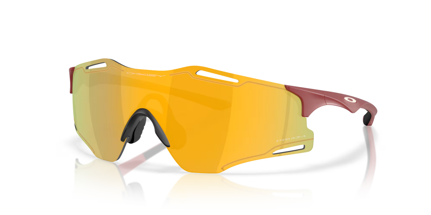Oakley Cyber Zero prizm 24k Lenses,  matte iron red Frame
