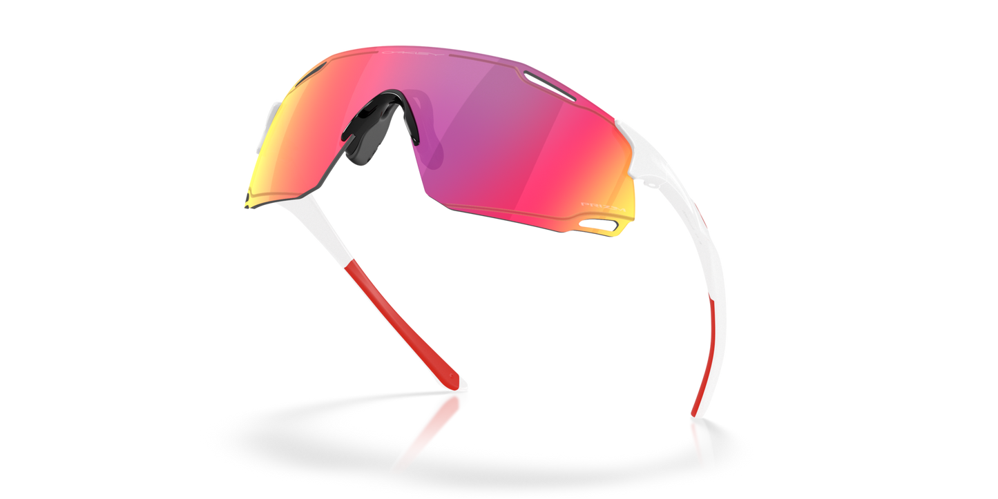 Oakley Suglass Cybr Dyno prizm road Lenses With polished white Frame