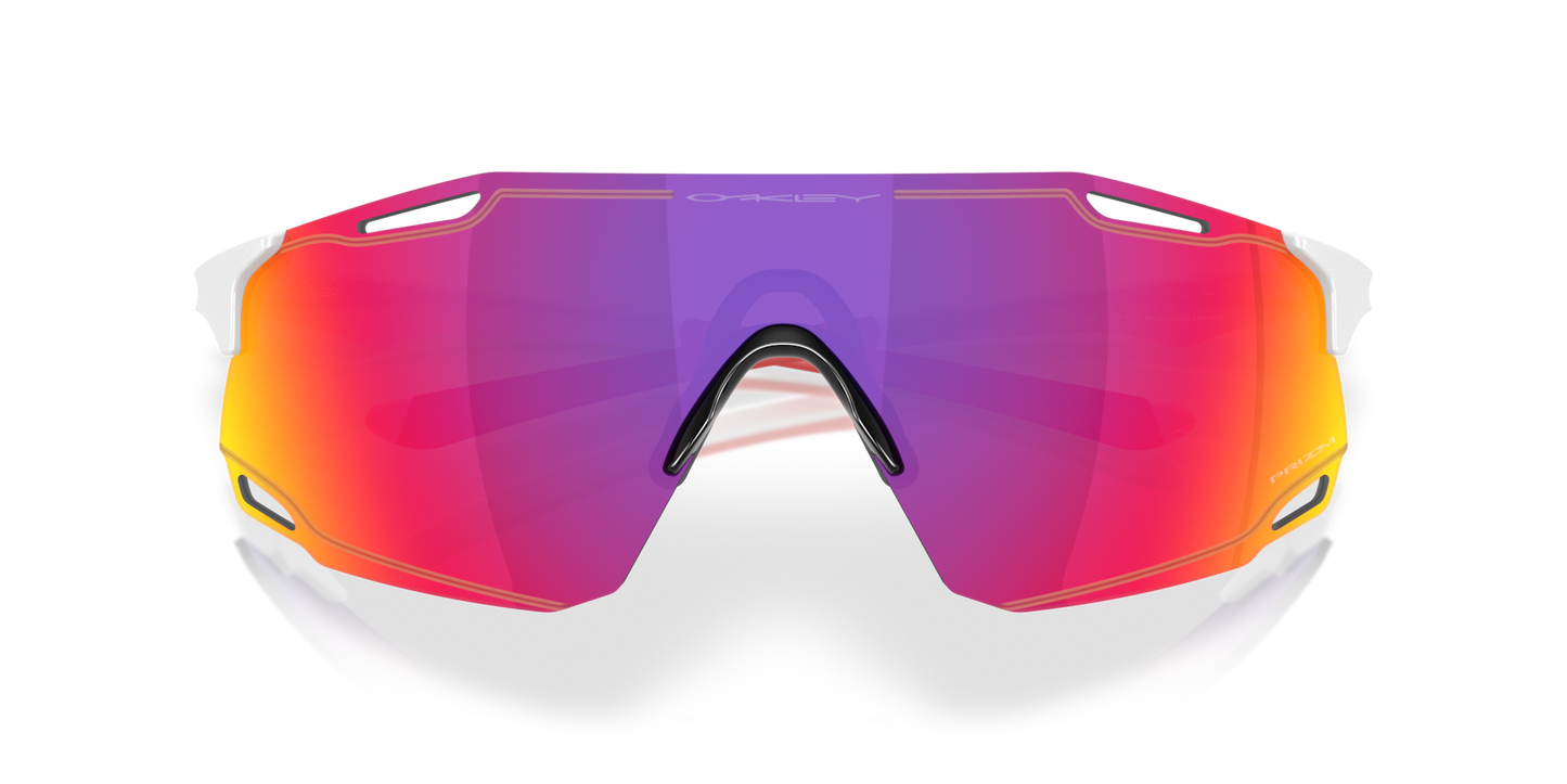 Oakley Suglass Cybr Dyno prizm road Lenses With polished white Frame