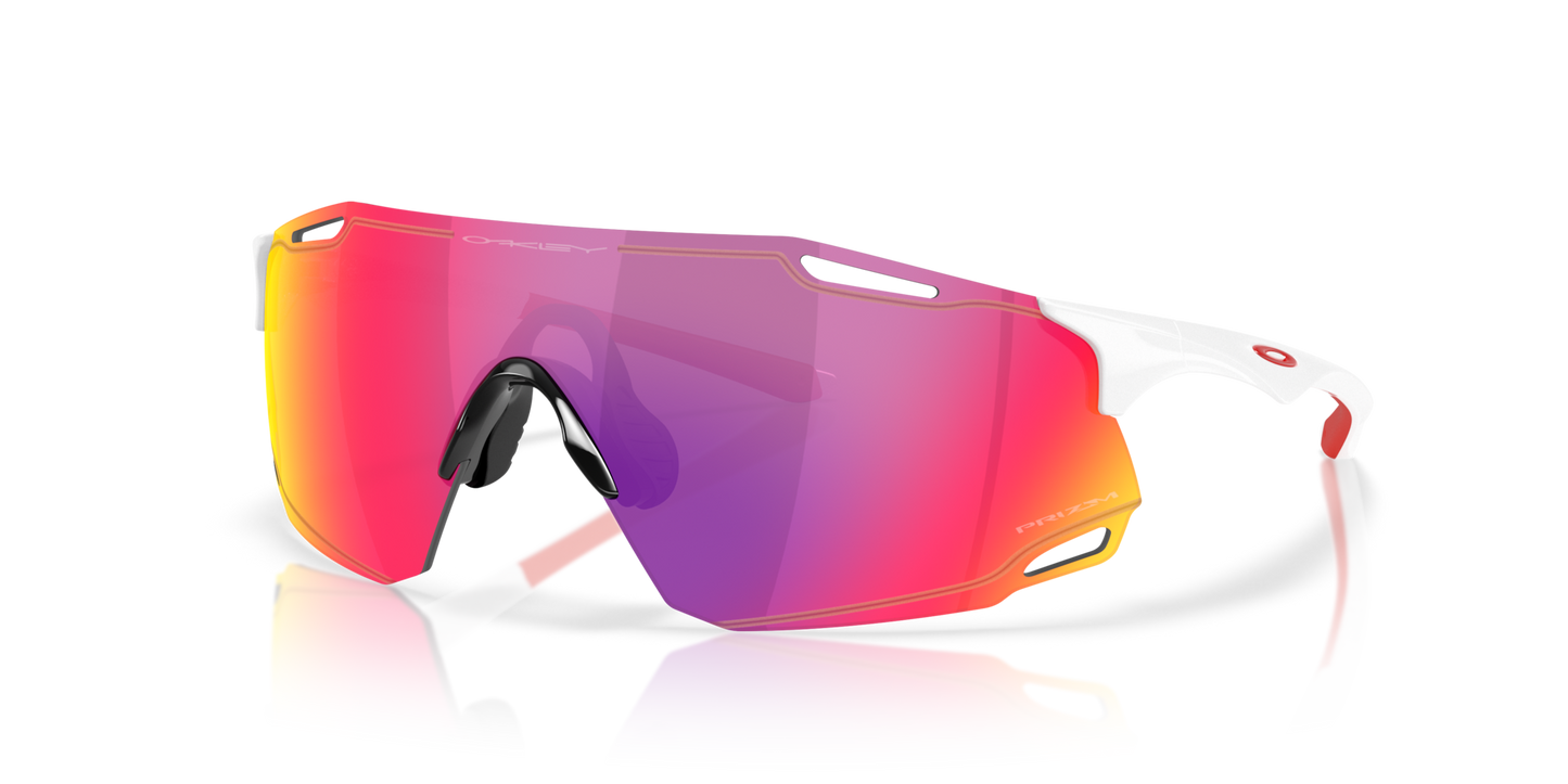 Oakley Suglass Cybr Dyno prizm road Lenses With polished white Frame