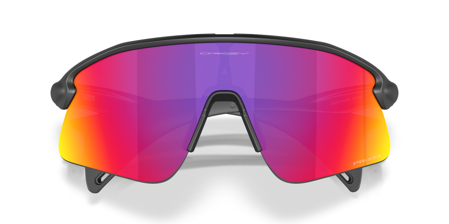 Oakley Sunglass Stunt Devil prizm road Lenses with matte black Frame