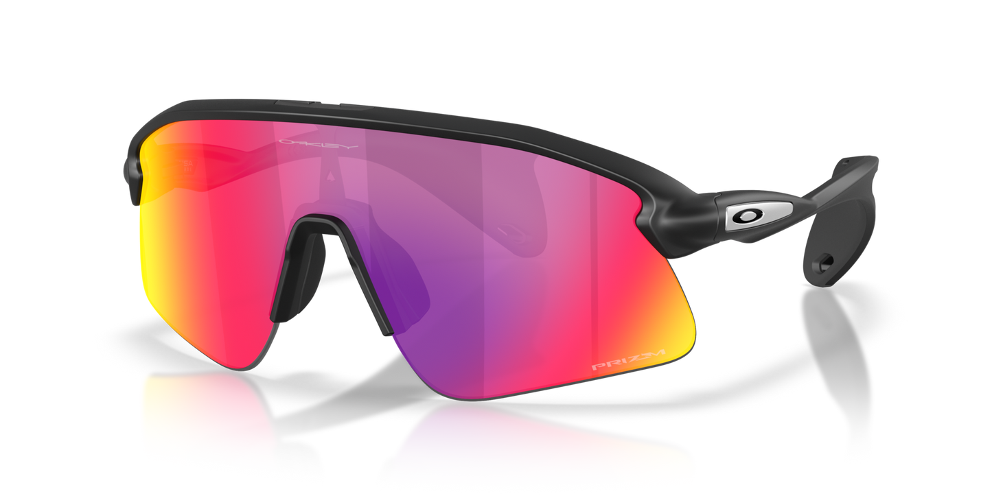 Oakley Sunglass Stunt Devil prizm road Lenses with matte black Frame