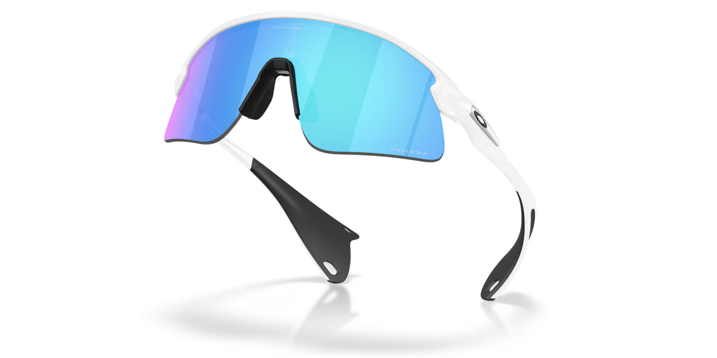 Oakley Stunt Devil prizm sapphire Lenses, matte white Frame