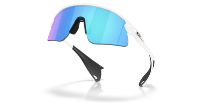 Oakley Sunglass Stunt Devil prizm sapphire Lenses with matte white Frame