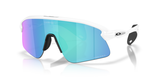 Oakley Sunglass Stunt Devil prizm sapphire Lenses with matte white Frame