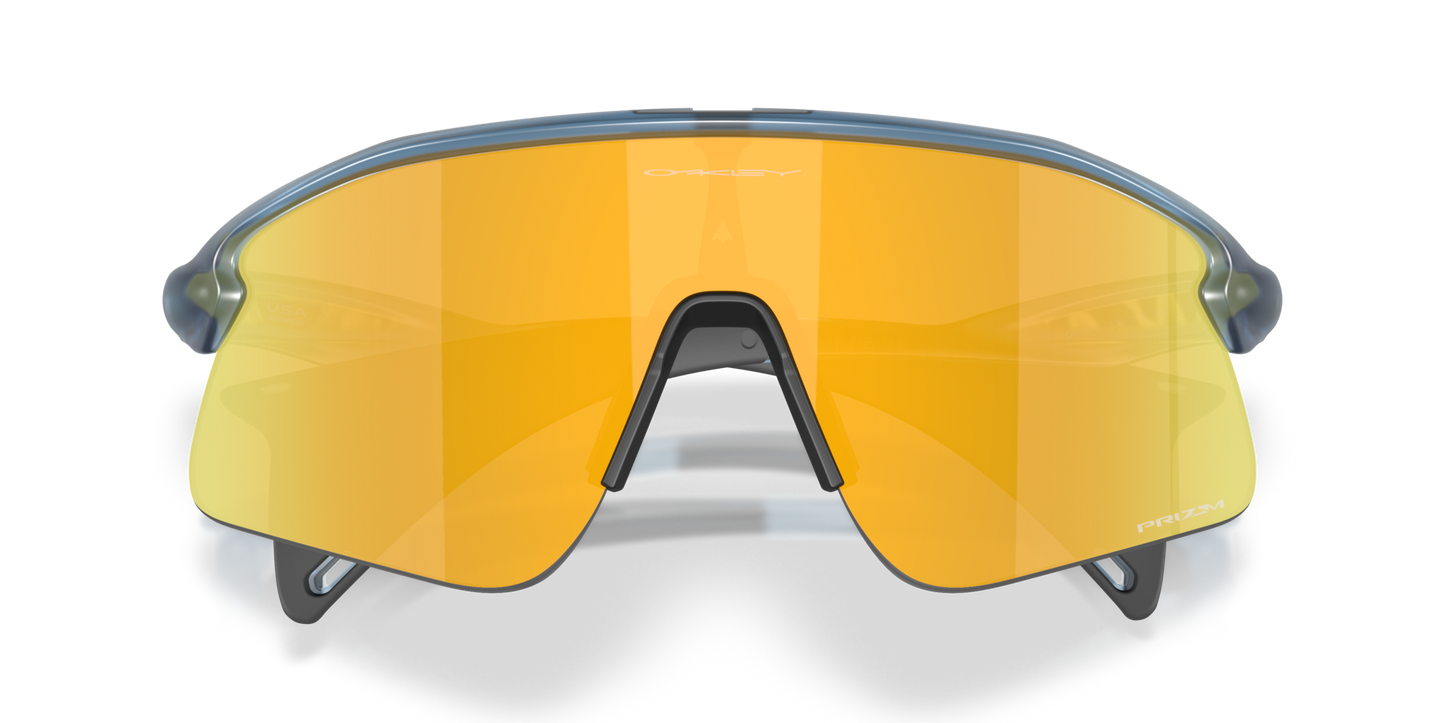 Oakley Sunglass Stunt Devil prizm 24k Lenses with  matte transparent abyss Frame
