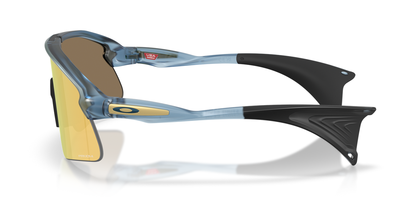 Oakley Sunglass Stunt Devil prizm 24k Lenses with  matte transparent abyss Frame