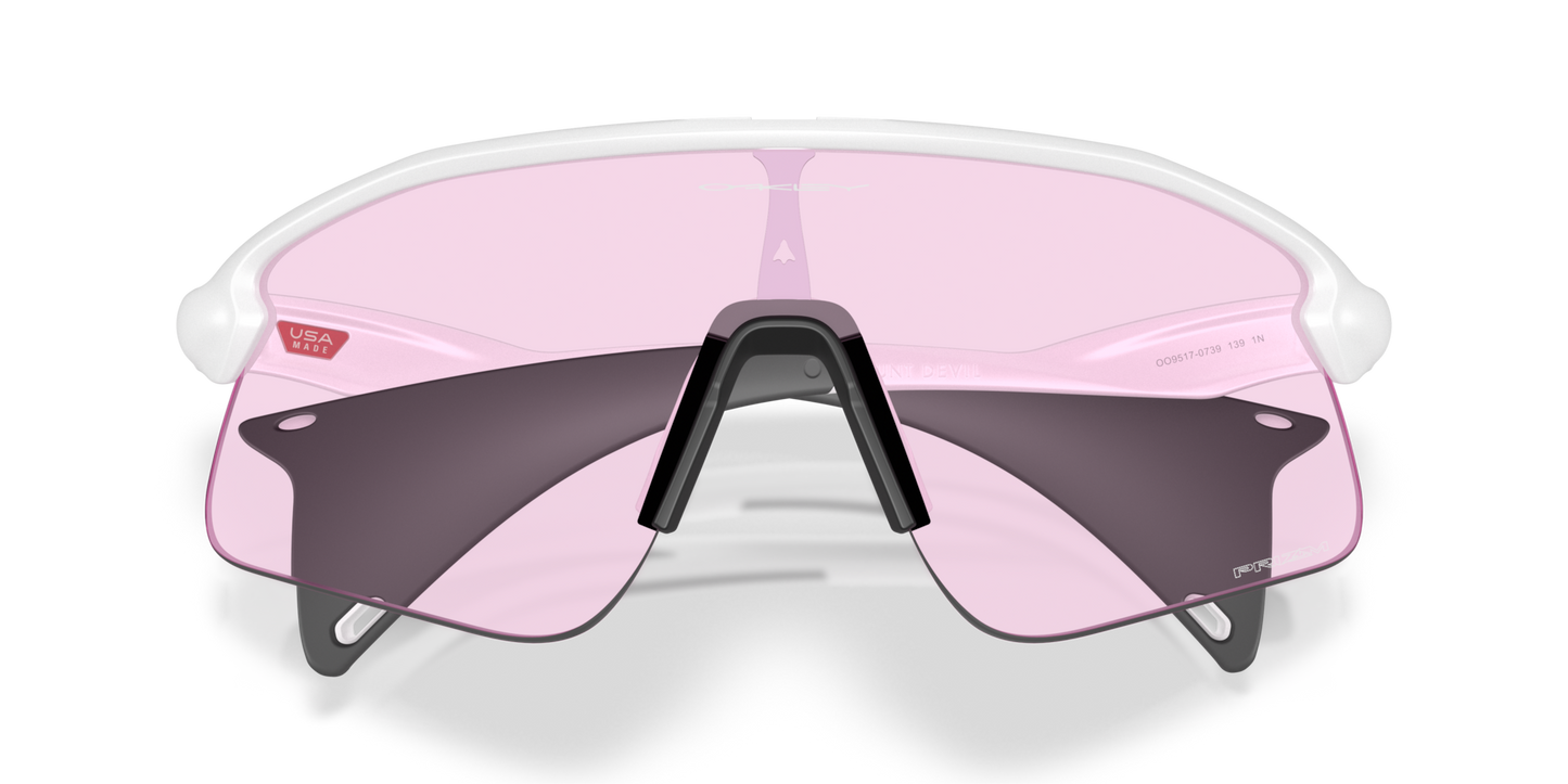 Oakley Sunglass Stunt Devil prizm low light Lenses with matte white Frame