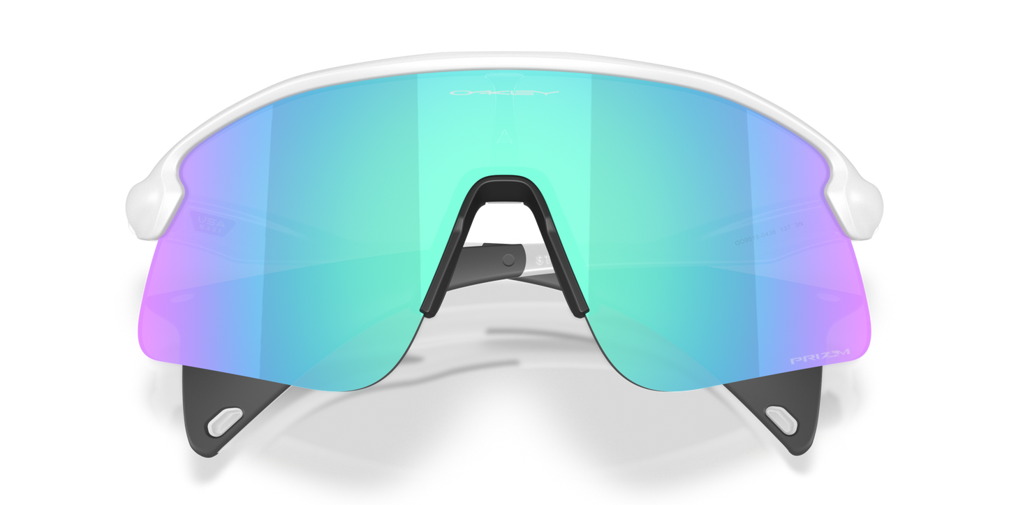 Oakley Sanglass Stunt Devil S prizm sapphire Lenses With matte white Frame