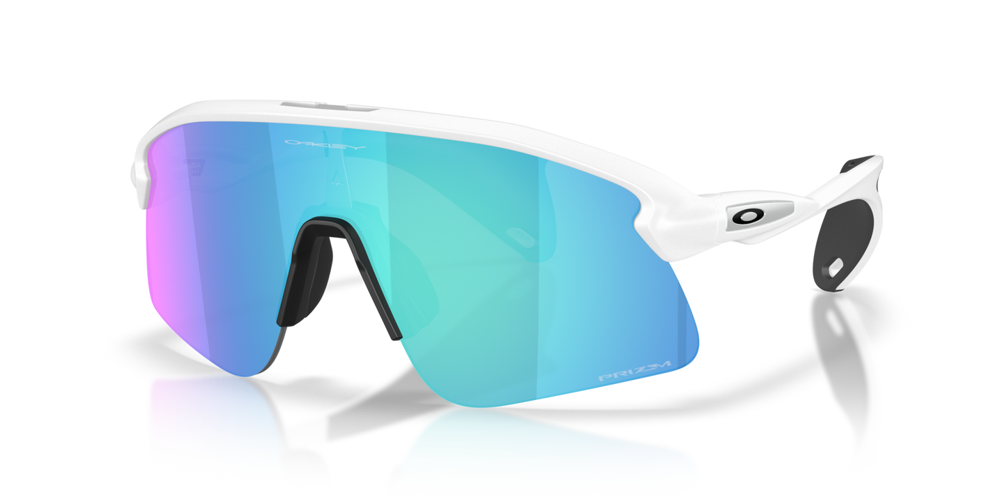 Oakley Sanglass Stunt Devil S prizm sapphire Lenses With matte white Frame