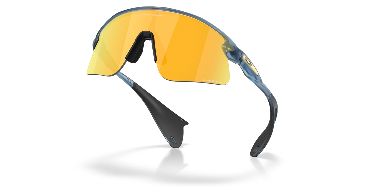 Oakley Sunglass Stunt Devil S prizm 24k Lenses,  matte transparent abyss Frame