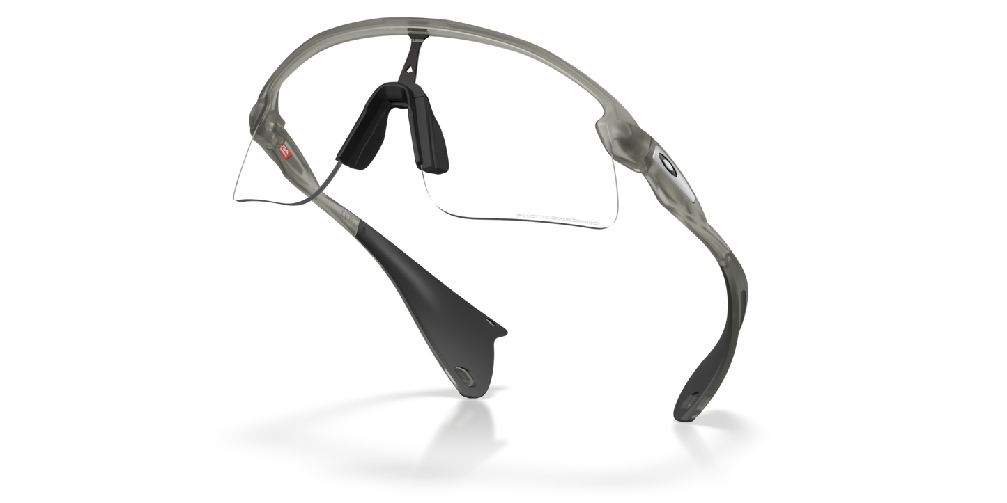 Oakley Sunglass Stunt Devil S clear to black iridium photochromic Lenses with  matte grey ink Frame