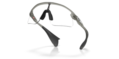 Oakley Sunglass Stunt Devil S clear to black iridium photochromic Lenses with  matte grey ink Frame