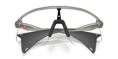 Oakley Sunglass Stunt Devil S clear to black iridium photochromic Lenses with  matte grey ink Frame