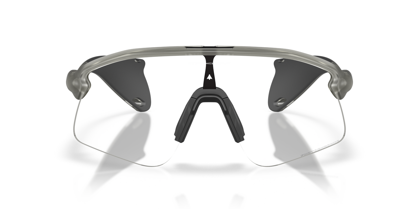 Oakley Sunglass Stunt Devil S clear to black iridium photochromic Lenses with  matte grey ink Frame