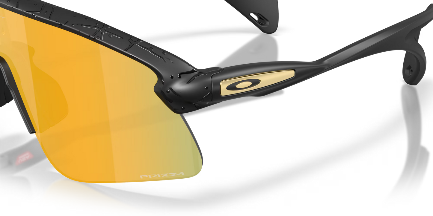 Oakley Stunt Devil prizm 24k Lenses,  matte black splatter Frame