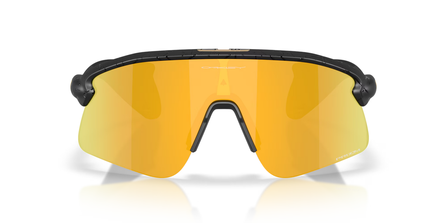 Oakley Stunt Devil prizm 24k Lenses,  matte black splatter Frame