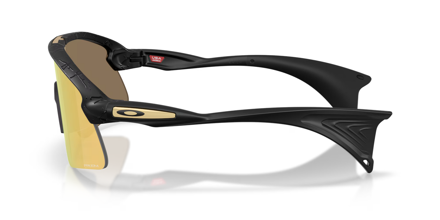 Oakley Stunt Devil prizm 24k Lenses,  matte black splatter Frame