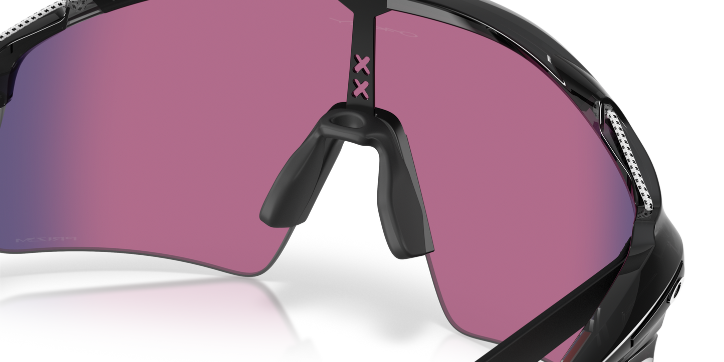 Oakley Sunglass Stunt Wing prizm road Lenses with black ink Frame