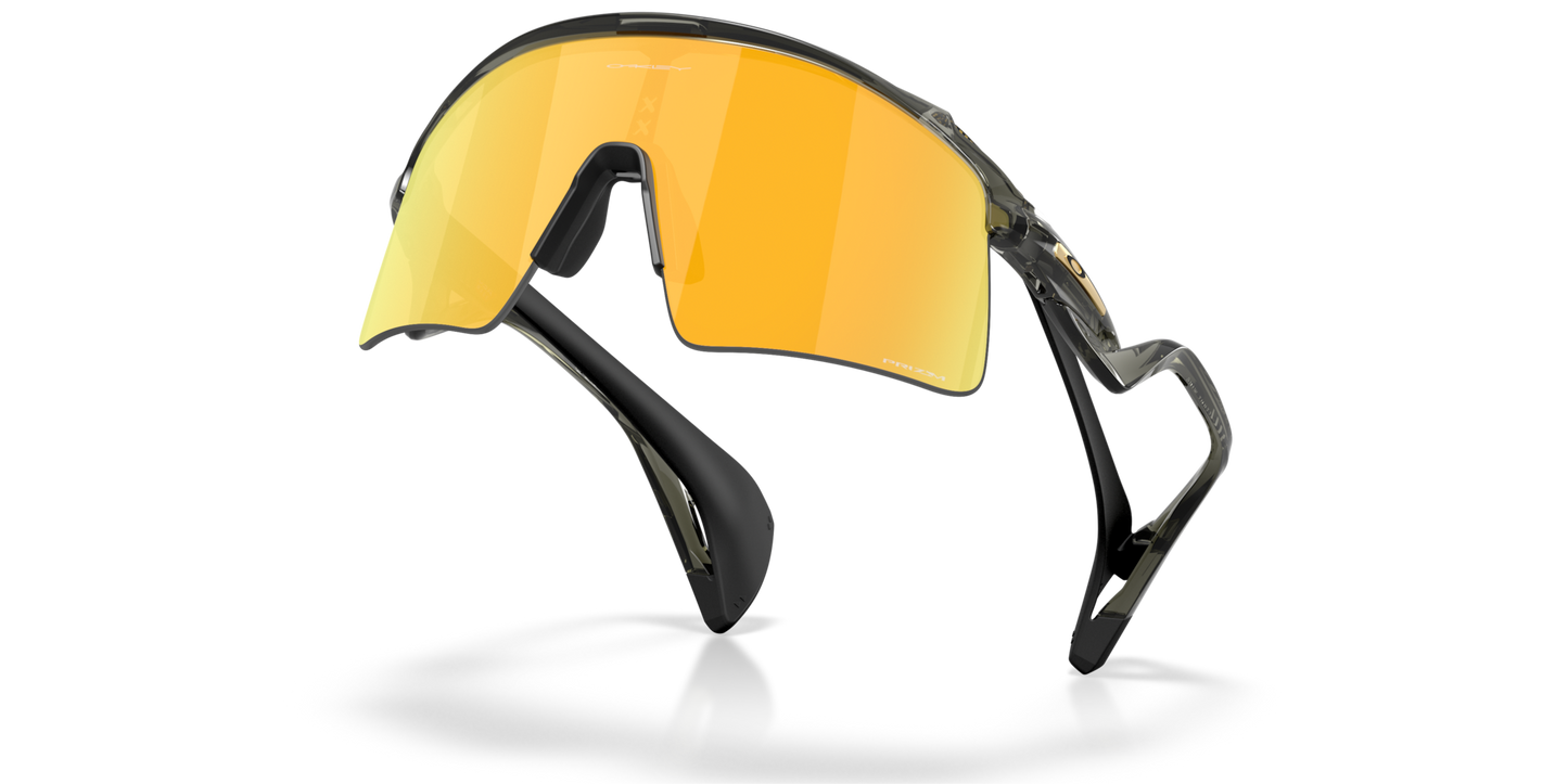 Oakley Sunglass Stunt Wing prizm 24k Lenses with grey smoke Frame