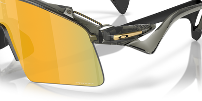 Oakley Sunglass Stunt Wing prizm 24k Lenses with grey smoke Frame