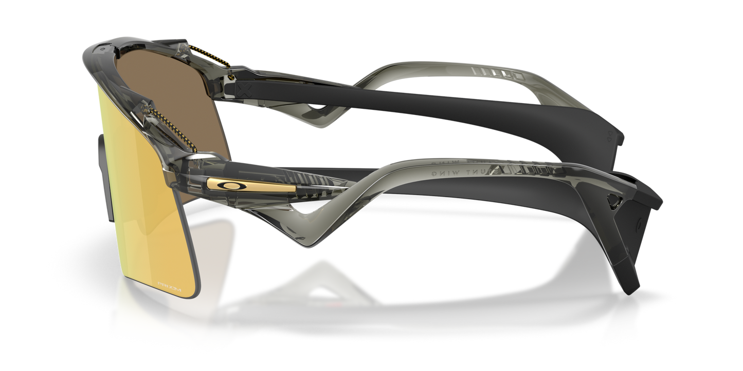 Oakley Sunglass Stunt Wing prizm 24k Lenses with grey smoke Frame
