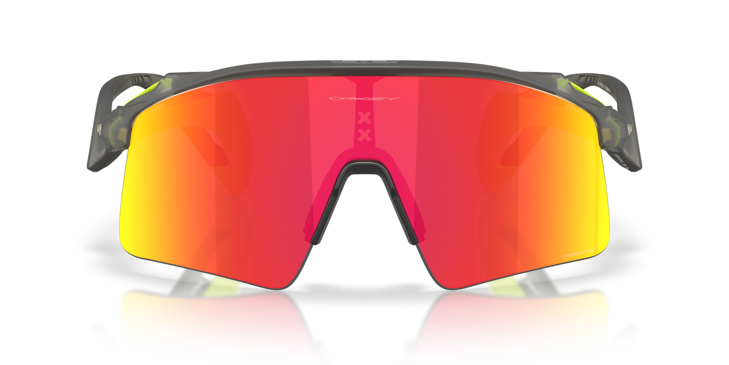 Oakley Sunglass Stunt Wing prizm ruby Lenses Woth matte grey smoke Frame