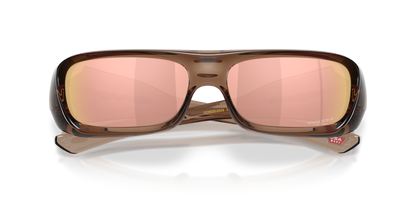 Oakley Sunglass Permian prizm rose gold Lenses,  brown smoke Frame